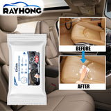 Rayhong 3in1 Car Leather Cleaning Wipes, Seat Interior Cleaning Wipes Wash And Decontaminate Without Water