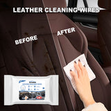 Rayhong 3in1 Car Leather Cleaning Wipes, Seat Interior Cleaning Wipes Wash And Decontaminate Without Water