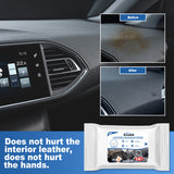 Rayhong 3in1 Car Leather Cleaning Wipes, Seat Interior Cleaning Wipes Wash And Decontaminate Without Water