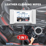 Rayhong 3in1 Car Leather Cleaning Wipes, Seat Interior Cleaning Wipes Wash And Decontaminate Without Water