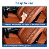 Rayhong 3in1 Car Leather Cleaning Wipes, Seat Interior Cleaning Wipes Wash And Decontaminate Without Water