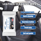 Rayhong 3in1 Car Leather Cleaning Wipes, Seat Interior Cleaning Wipes Wash And Decontaminate Without Water