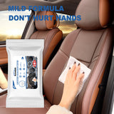 Rayhong 3in1 Car Leather Cleaning Wipes, Seat Interior Cleaning Wipes Wash And Decontaminate Without Water