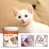 Yegbong Pet Ear Wipes for Cleaning and Deodorizing to Remove Ear Mites and Wax