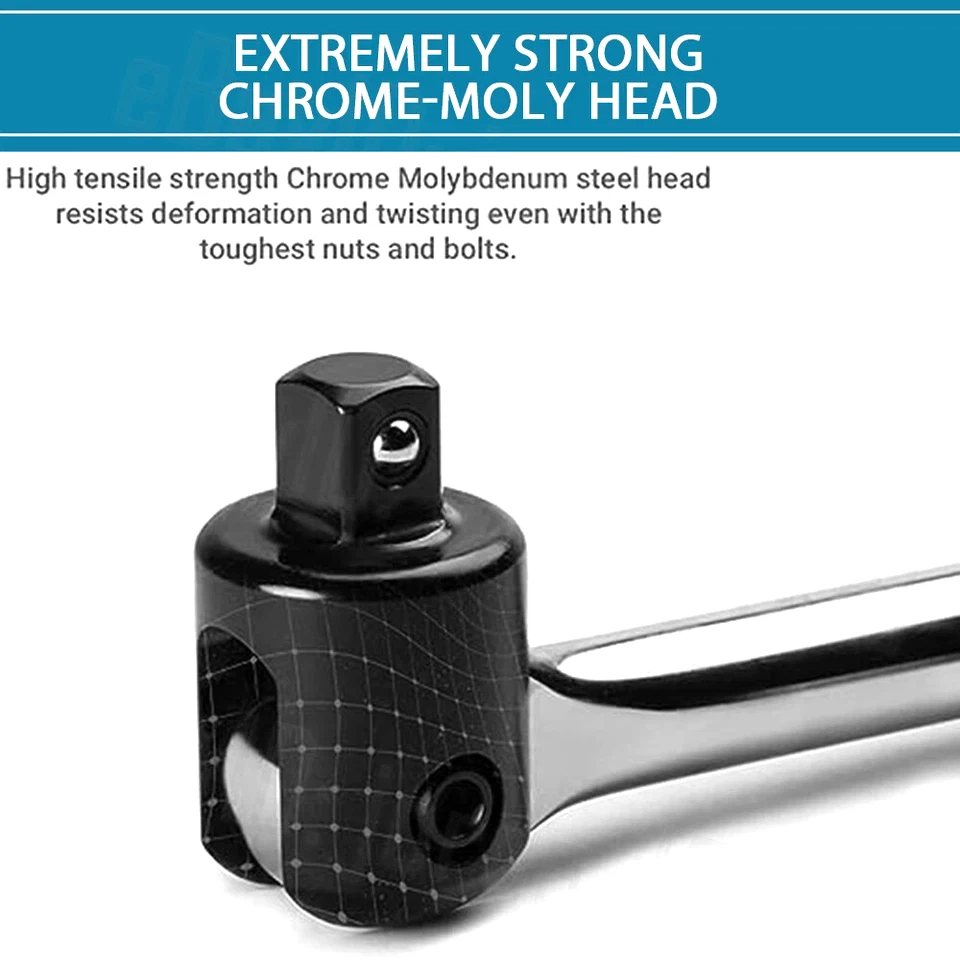300MM 12" Breaker Bar Socket Heavy Duty 1/2" Drive Wrench Long Spanner
