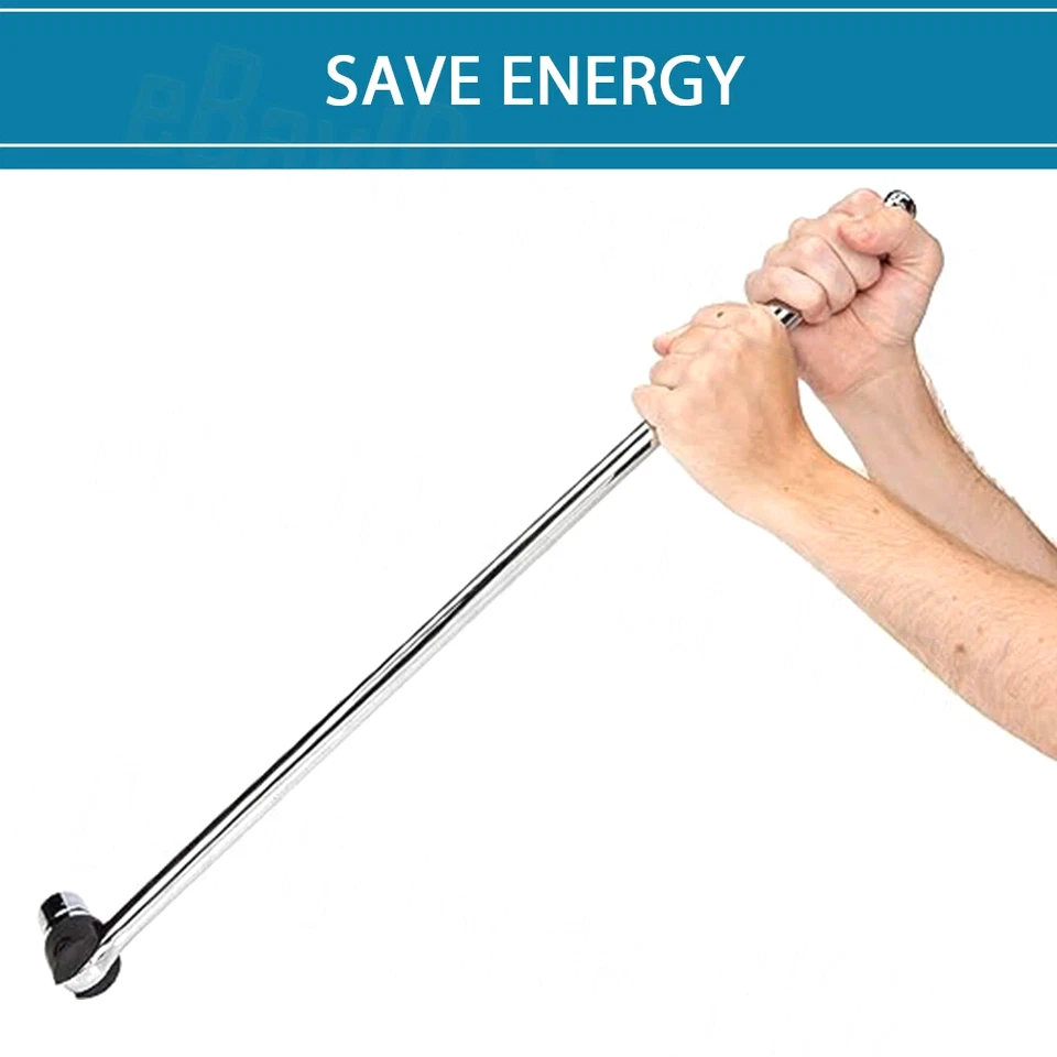 300MM 12" Breaker Bar Socket Heavy Duty 1/2" Drive Wrench Long Spanner