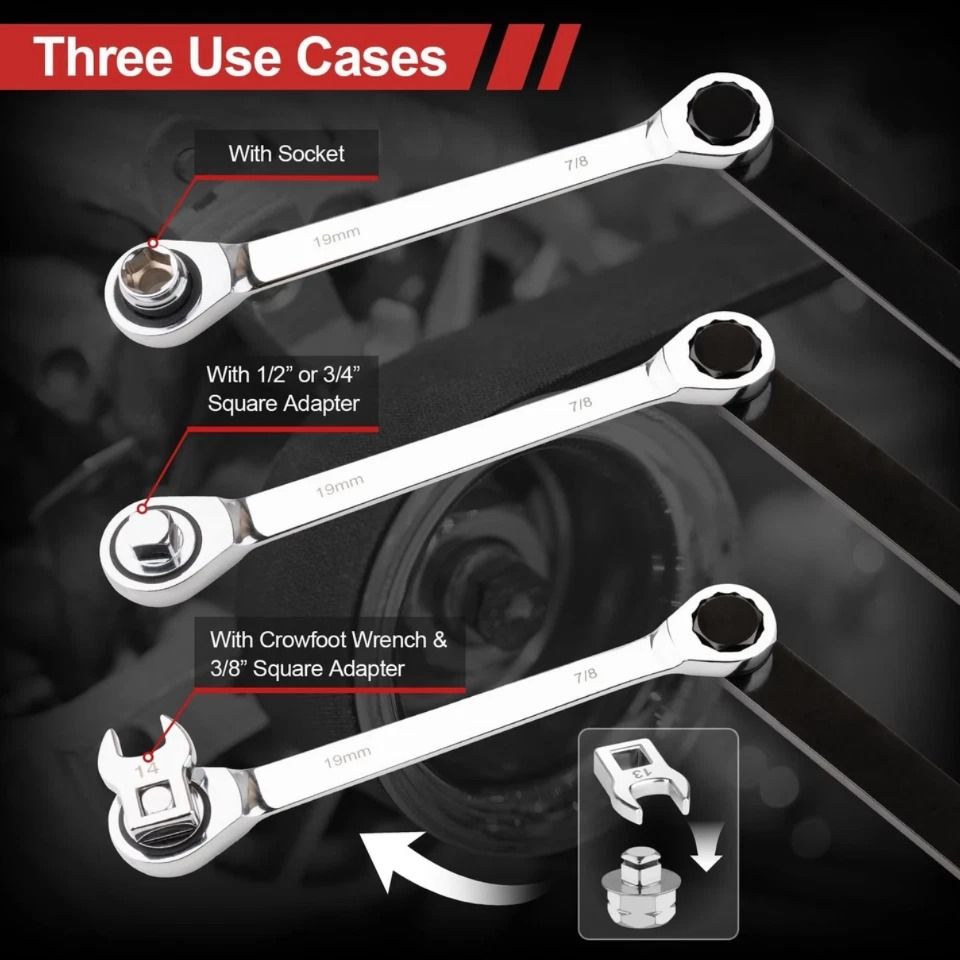 15PCS Serpentine Belt Tool Kit Tensioner Pulley Alignment Wrench Crow Socket