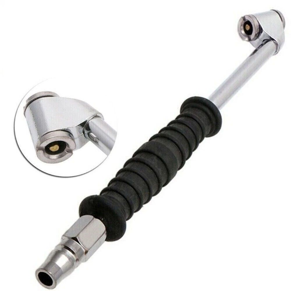 2X Car Truck Tire Inflator Valve Air Pump Chuck Nozzle Metal Dual-Head Connector