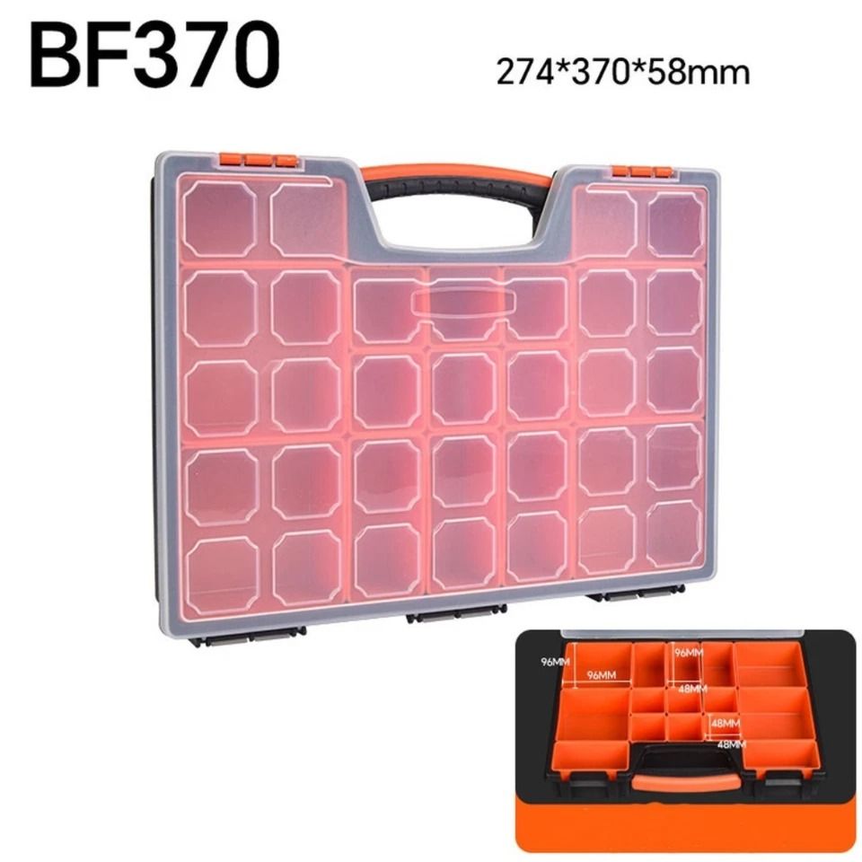 3PC SET 14 +15+22 Compartments Storage Organizer Tool Box Plastic Bin Screw Case