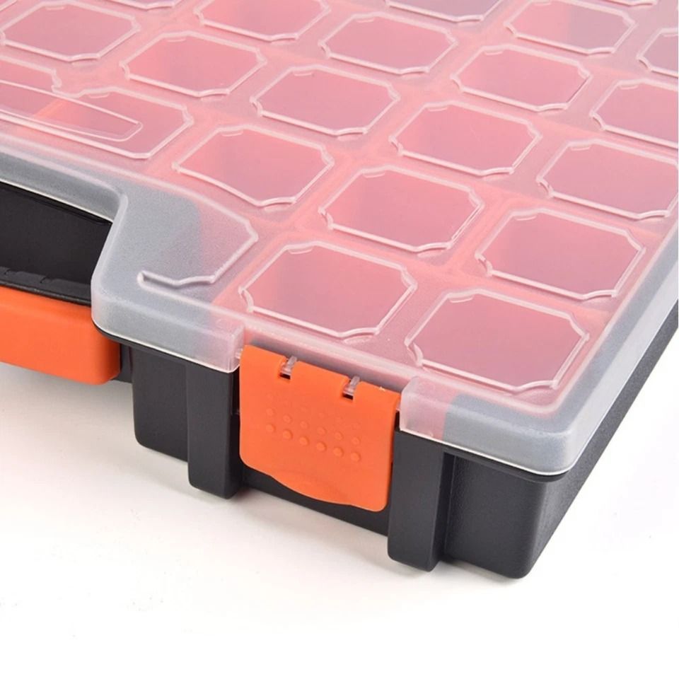 14 Compartments Storage Organizer Tool Box Plastic Bin Screw Case