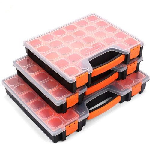 14 Compartments Storage Organizer Tool Box Plastic Bin Screw Case