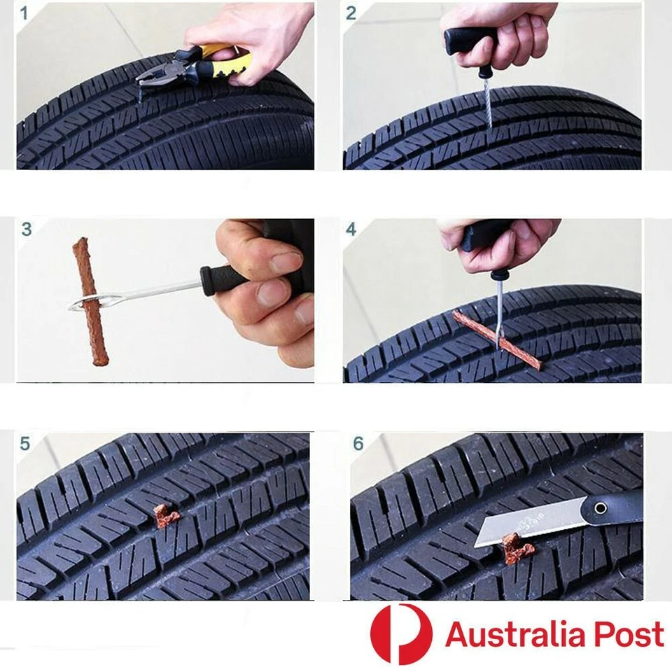100PC Car Auto 4WD Tyre Tubeless Seal Plug Tire Puncture Repair Strings Strip