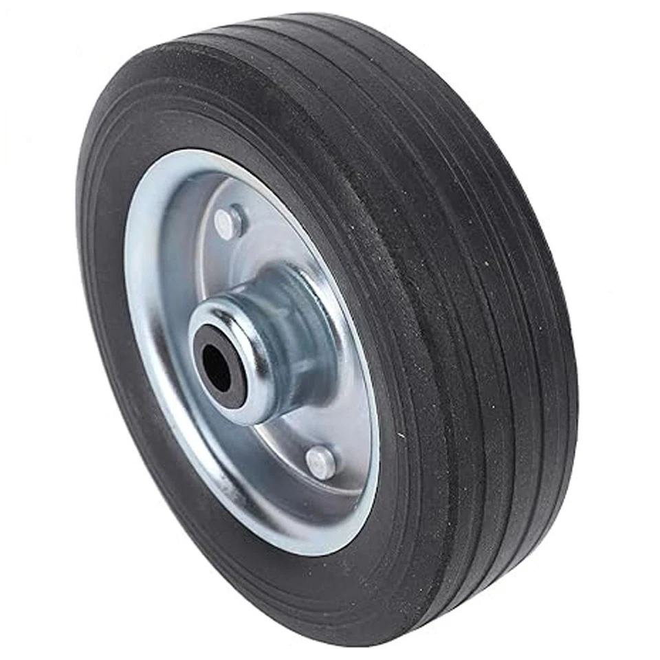 6" 150MM Heavy Duty 500KG 1100LB Solid Rubber Wheel for Jockey Wheel Replacement