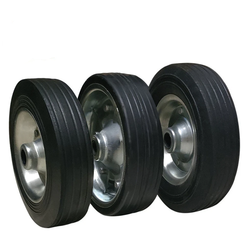 6" 150MM Heavy Duty 500KG 1100LB Solid Rubber Wheel for Jockey Wheel Replacement