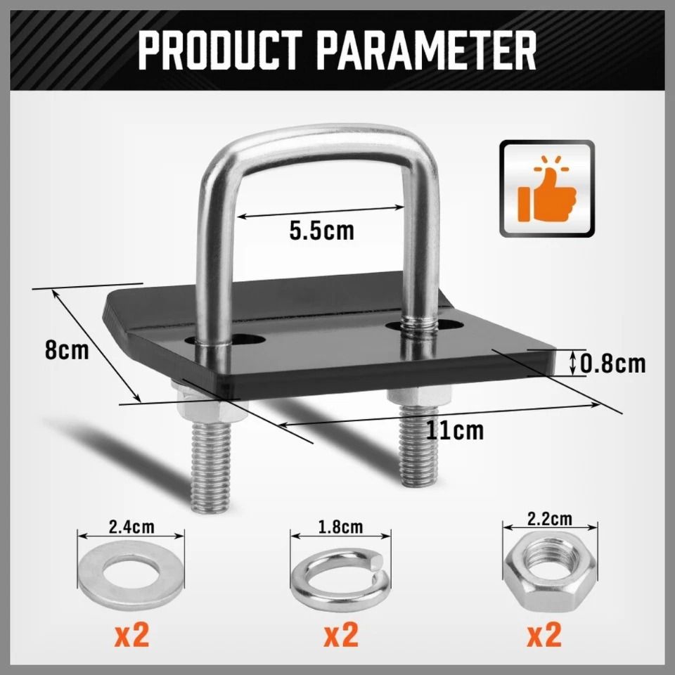 Anti-Rattle Stabilizer Hitch Tightener Bracket Tongue Tow Bar Caravan Trailer