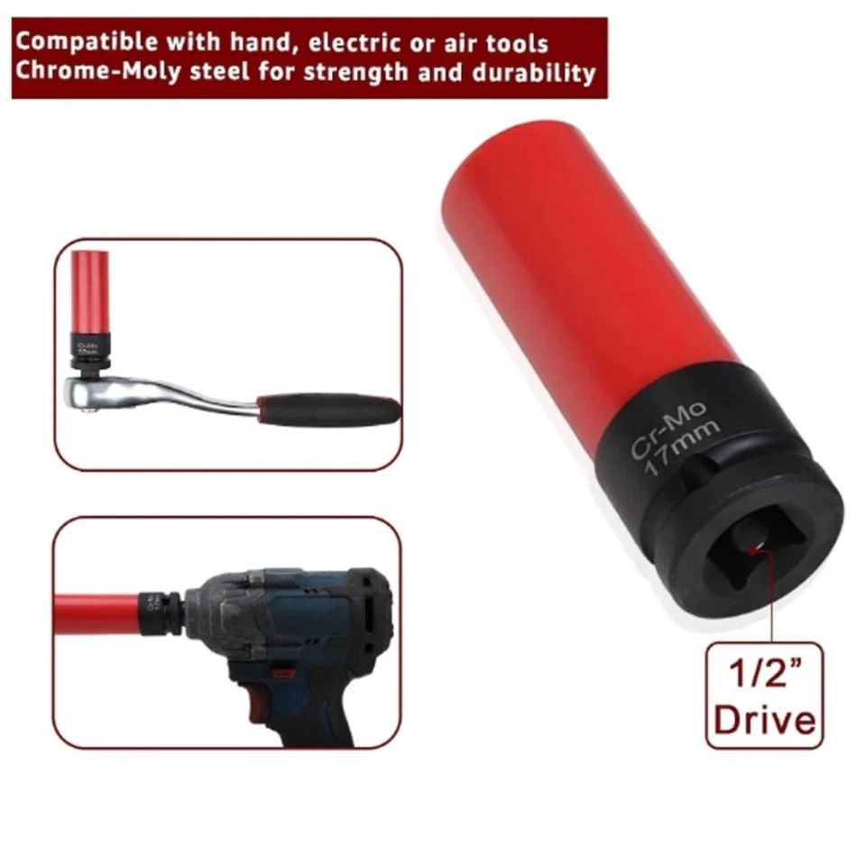17/21MM Flower Profile Wheel Lug Deep Socket Mercedes-Benz Convex Head Remover