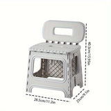 White folding plastic stool, stool with backrest, portable stool, durable stool, comfortable seating, extra seating, step stool, camping stool, Australian home, space-saving furniture