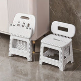 White folding plastic stool, stool with backrest, portable stool, durable stool, comfortable seating, extra seating, step stool, camping stool, Australian home, space-saving furniture