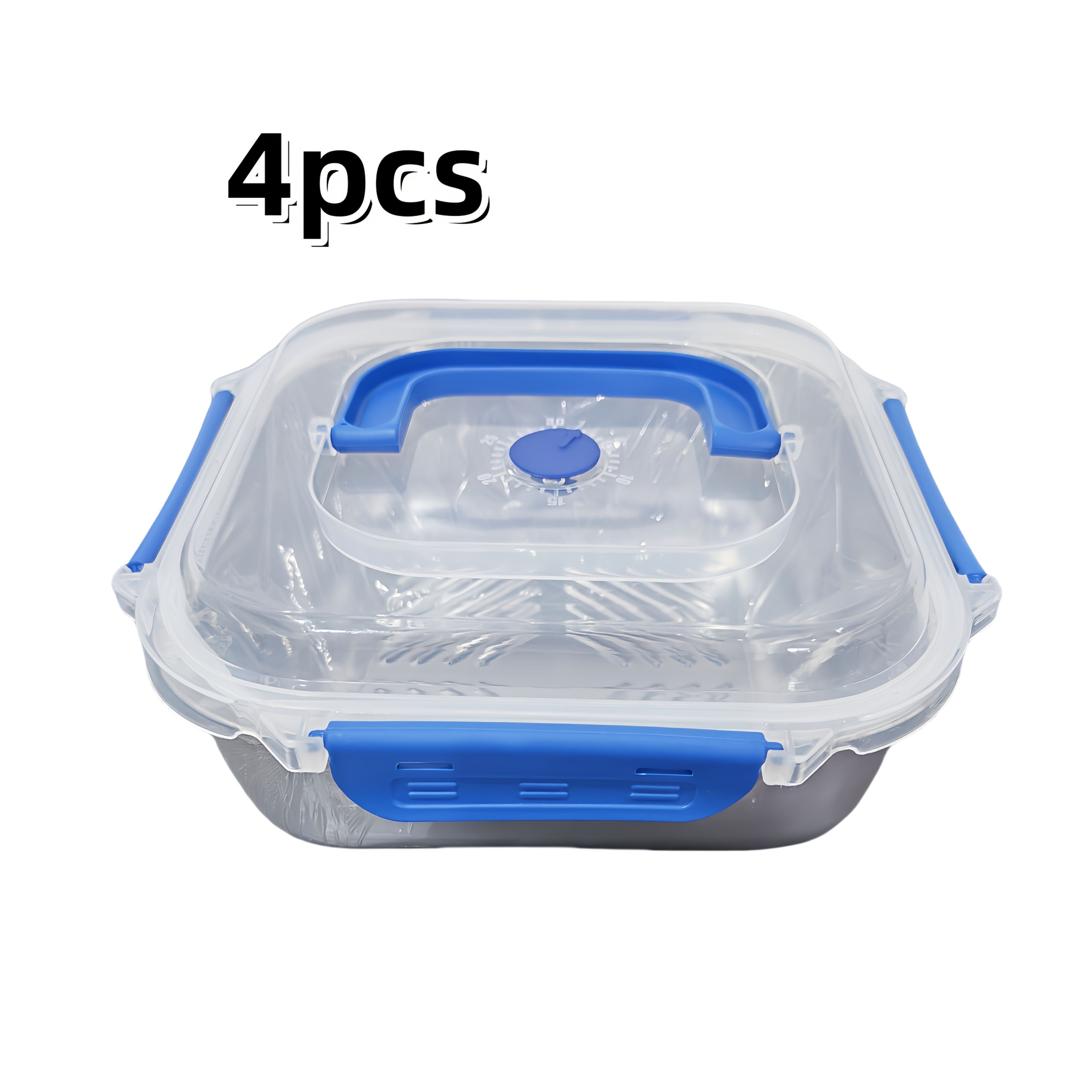 Silver 4PCS stainless steel food storage containers,airtight containers,meal prep containers,stackable food storage,Australian kitchen,leakproof food containers,reusable lunch containers