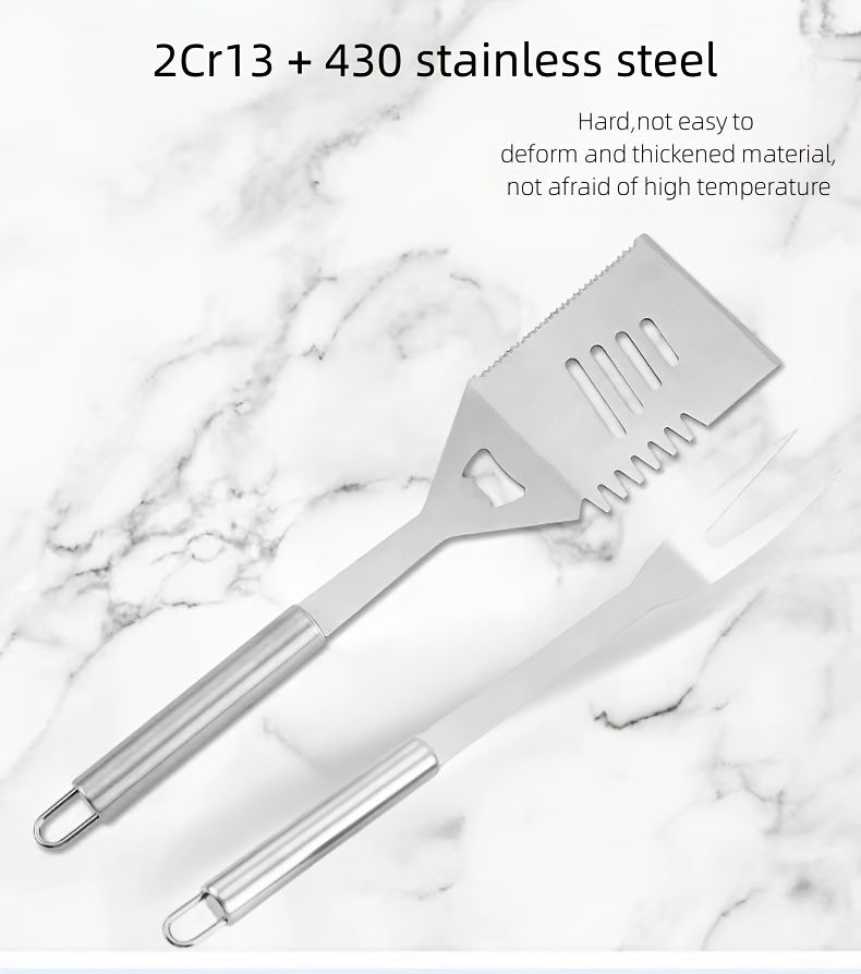 stainless steel BBQ tool set, BBQ utensils, outdoor grilling tools, Australian BBQ set, durable BBQ tools