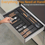 kitchen utensil set, organizer tray, wooden look handles, stainless steel utensils, heat resistant kitchen tools, Australian kitchenware, home cook essentials, non-stick safe utensils, kitchen drawer organizer, cooking utensils set
