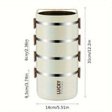 White stainless steel bento box, multi-layer lunch box, food storage container, Australian kitchenware, reusable lunch box, leak-proof food container