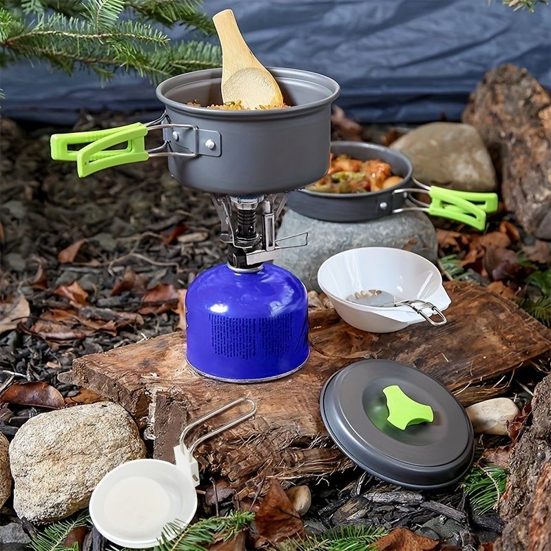 Black outdoor camping cookware, camping pots and pans, outdoor cooking utensils, compact cookware set, durable cookware, Australian camping gear, camp stove cookware, portable cooking set