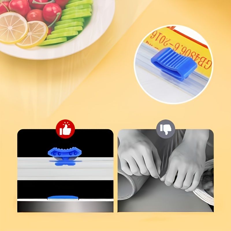Silver Blue Stainless Steel Cling Wrap Dispenser, Kitchen Storage, Food Storage, Cling Wrap Holder, High-Quality Kitchen Accessory, Australian Kitchen, Wrap Dispenser