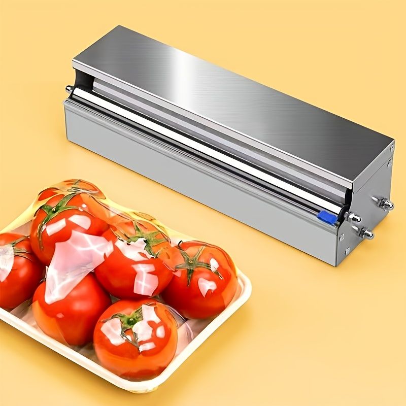 Silver Blue Stainless Steel Cling Wrap Dispenser, Kitchen Storage, Food Storage, Cling Wrap Holder, High-Quality Kitchen Accessory, Australian Kitchen, Wrap Dispenser