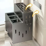 Gray kitchen knife storage rack, kitchen utensils organizer, knife holder, kitchen storage solution, high-quality kitchen rack, knife block organizer, countertop knife rack, Australian kitchen storage, kitchen tool organizer