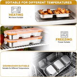 Silver 2PCS 3-in-1 snack containers, food storage containers, snack containers with lid, compartment snack containers, portion control containers, australian food storage, BPA-free snack boxes, lunchbox containers australia