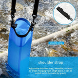 Blue portable shower bag, camping shower, TPU shower bag, hanging outdoor shower, 6L shower bag, lightweight shower, Australia camping gear, beach shower, hiking shower, outdoor hygiene