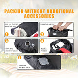 Black inflatable dry bag set, 25L dry bag, waterproof travel bag, inflatable waterproof bag, outdoor dry bag, camping gear, beach essentials, Australia travel accessories, water sports bag, dry bag 25 litre, cushioning dry bag, hiking bag