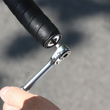 Black Silver multi functional tool set, ratchet wrench, magnetic connect rod, bidirectional ratchet, tire pry bar, quick release extension rod, tool bits, Australian DIY, car repair tool kit, mechanic set