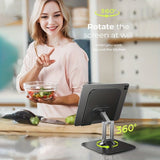 Black Silver laptop stand, 360 degree rotatable, ergonomic laptop stand, laptop accessories, adjustable laptop stand, laptop riser, workspace ergonomics, Australian market