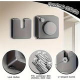 Gray Wall-Mounted Adjustable Clothes Hanger, Space-Saving Laundry Organizer