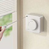Gray Wall-Mounted Adjustable Clothes Hanger, Space-Saving Laundry Organizer