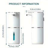 380ml touchless sensor automatic soap dispenser - wall-mounted, rechargeable lithium battery, USB charging, modern black design, suitable for bathroom and kitchen, bathroom soap dispenser | modern soap dispenser | touchless soap dispenser