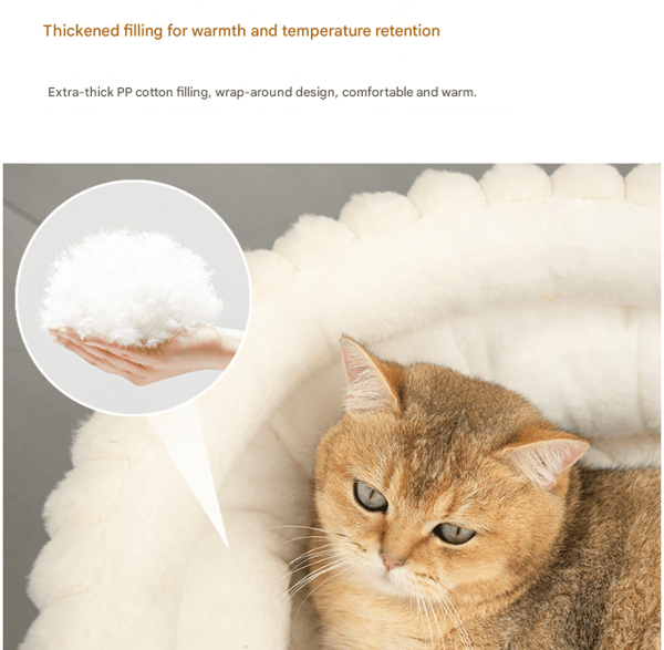 Grey Plush Cat Bed – Soft, Cozy & Durable Cat Furniture