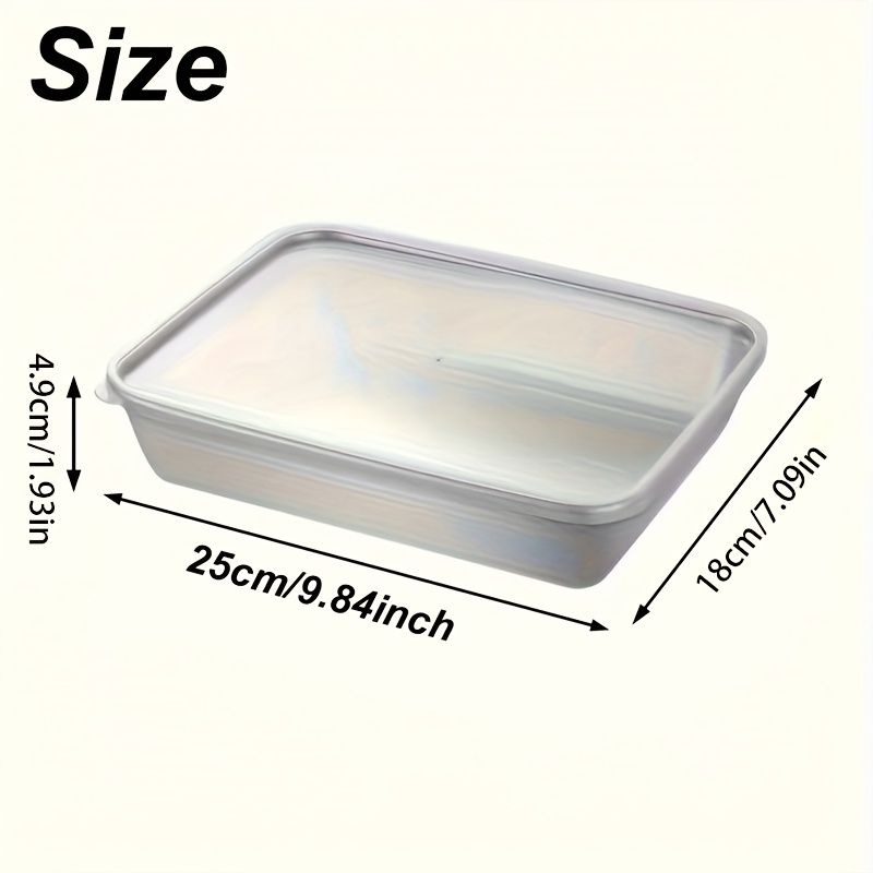 3 pieces/set Large stainless steel square food storage box with transparent lid - leak-proof, stackable, durable - perfect for camping, outdoor exploration and home use - perfect for storing meat, fruits