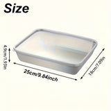 3 pieces/set Large stainless steel square food storage box with transparent lid - leak-proof, stackable, durable - perfect for camping, outdoor exploration and home use - perfect for storing meat, fruits