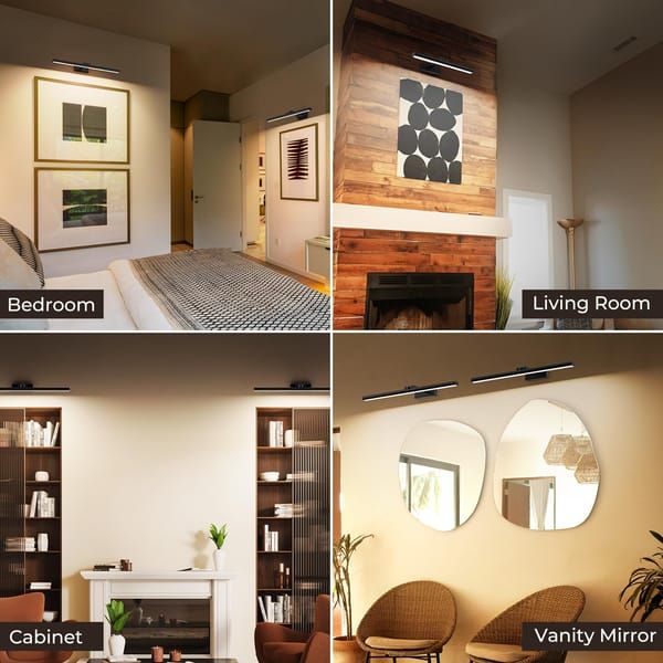 Modern LED Picture Light for Art Display, Sleek Black Finish