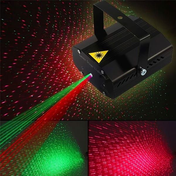 Laser Stage Lighting System with Remote, DMX, and RGB Effects
