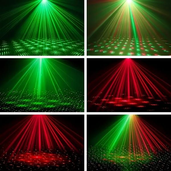 Laser Stage Lighting System with Remote, DMX, and RGB Effects