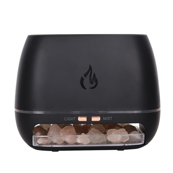 Black Aroma Diffuser with Himalayan Salt Stones