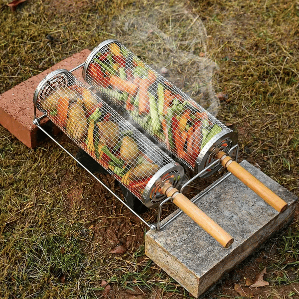 Rotating Grill Baskets for Even Cooking on Any BBQ