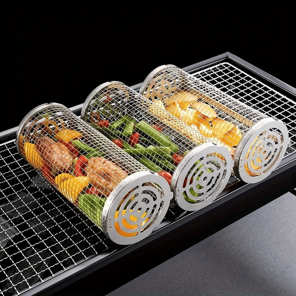 Rotating Grill Baskets for Even Cooking on Any BBQ