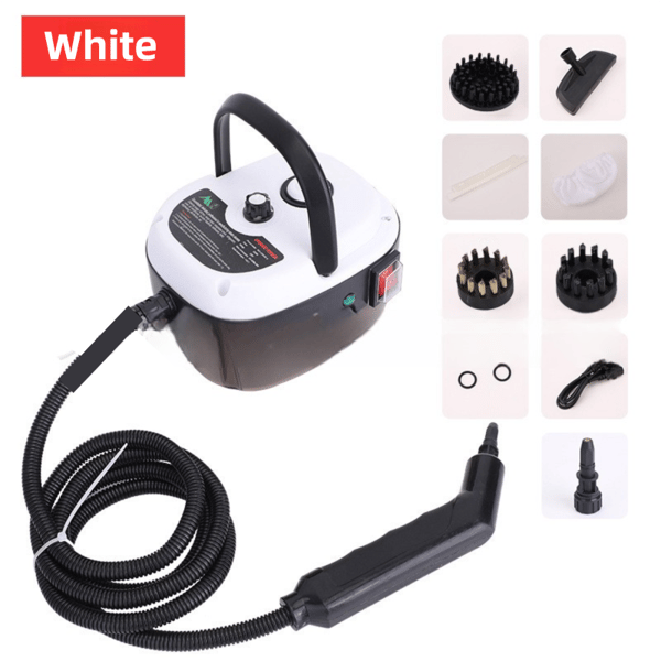 Steam Cleaner with Multiple Attachments, White
