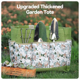 Complete Garden Tool Set with Tote Bag-Green