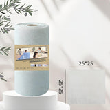 Christmas gift 50-Piece 25x25cm Polycotton Cleaning Cloth Roll, Reusable Dual-Use Dish & Surface Wipes for Home & Kitchen（green）